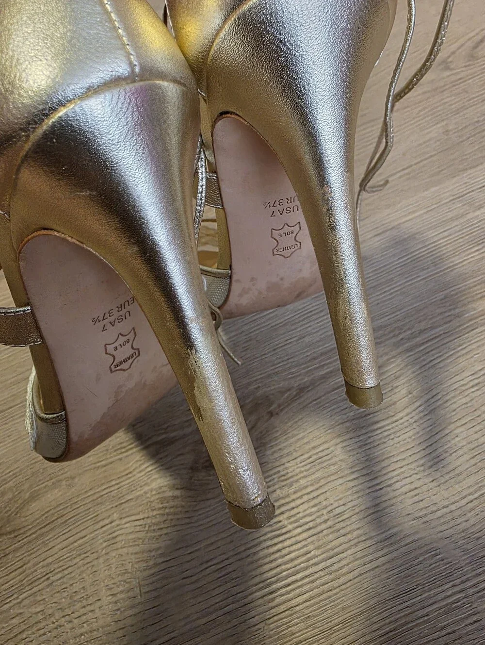 Bella Belle | Anita Gold Lace Wedding Shoes Size 7
